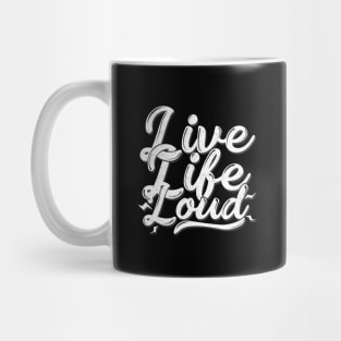 'Live Life Loud! Lets Rock n Roll' Rock n Roll Gift Mug